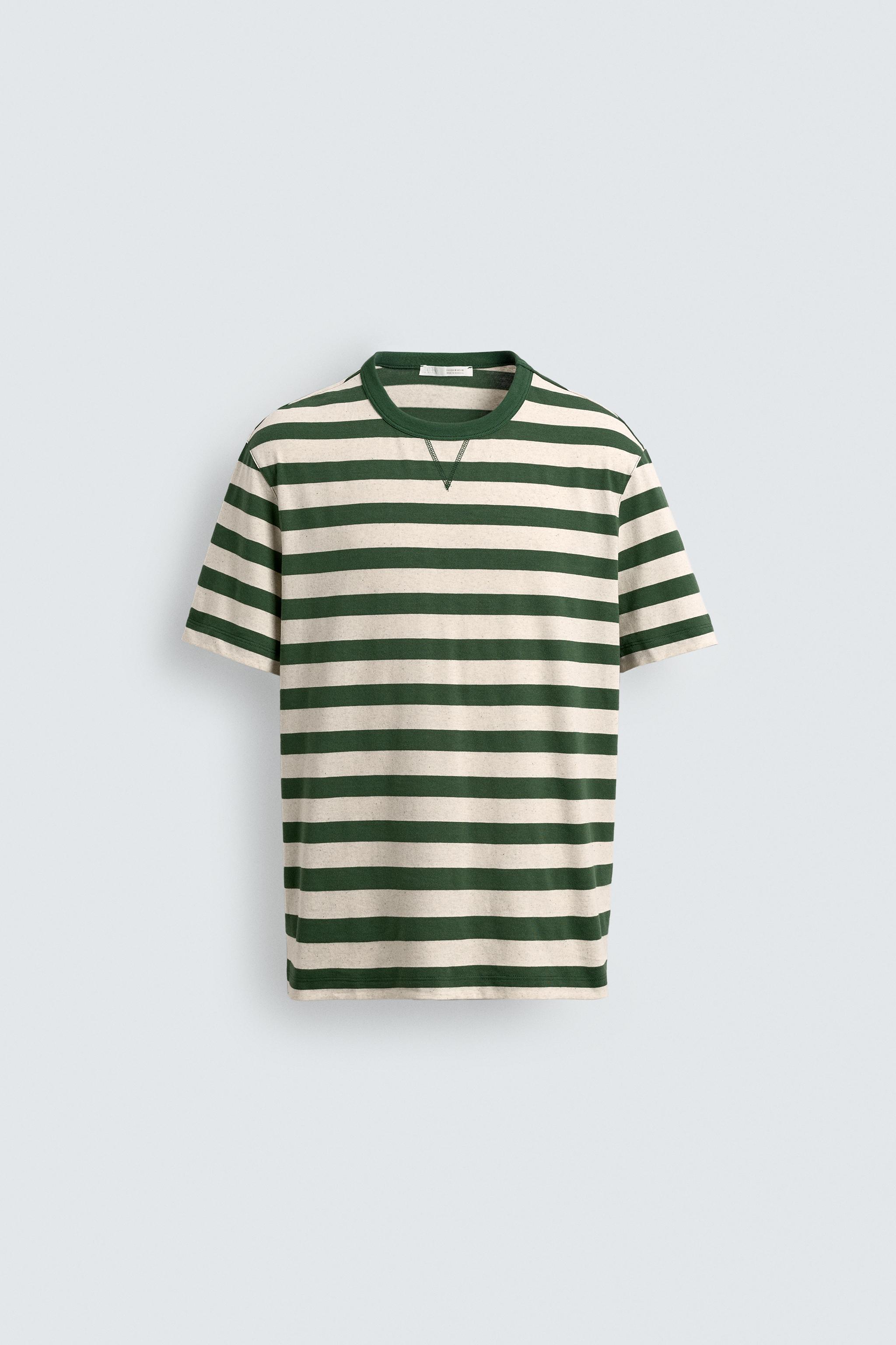 T-SHIRT MANCHES COURTES À RAYURES